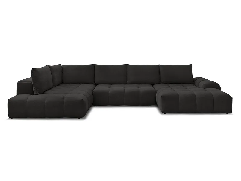 Wohnlandschaft BOBOCHIC EVEREST Stoff mit Textur schwarz