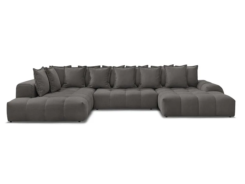 Wohnlandschaft BOBOCHIC EVEREST Stoff mit Textur dunkelgrau
