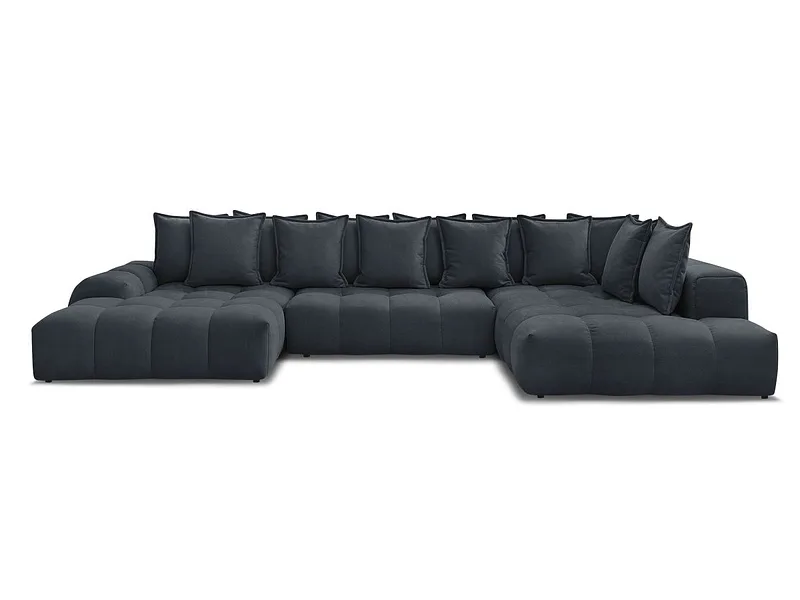 Wohnlandschaft BOBOCHIC EVEREST Stoff mit Textur dunkelblau
