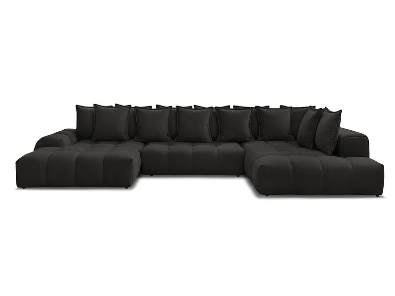 Wohnlandschaft BOBOCHIC EVEREST Stoff mit Textur schwarz