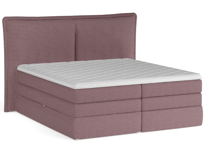 Boxspringbett WERNIGHT MADDEN hellrosa 180x200cm flexibel
