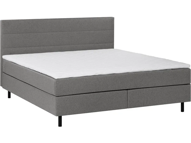Boxspringbett ROOKIE grau 160x200cm flexibel