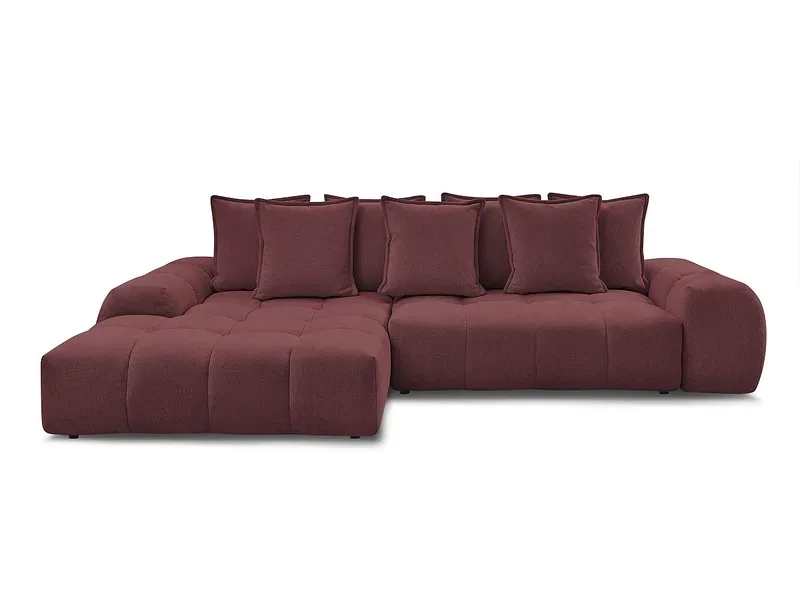 Ecksofa BOBOCHIC EVEREST Stoff chiniert rot