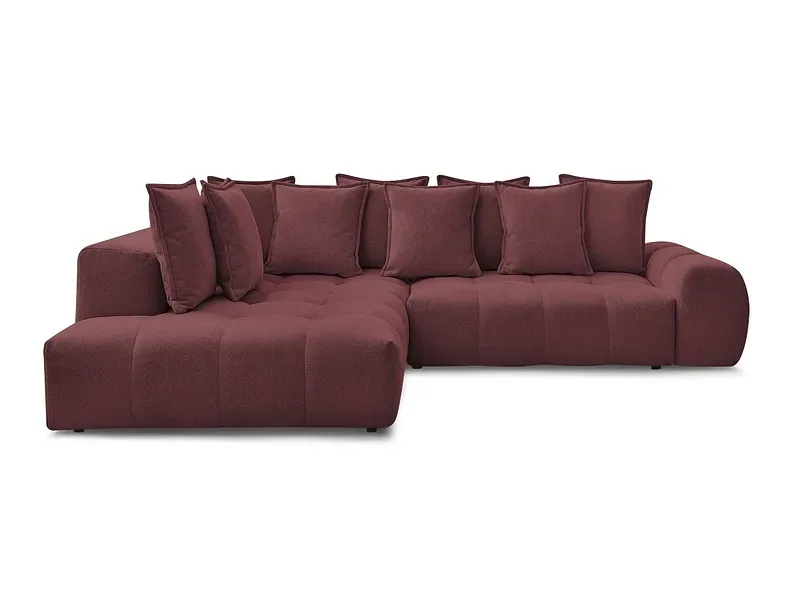 Ecksofa BOBOCHIC EVEREST Stoff chiniert rot