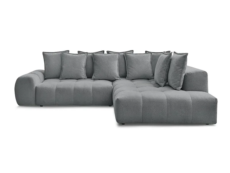 Ecksofa BOBOCHIC EVEREST Stoff chiniert dunkelgrau
