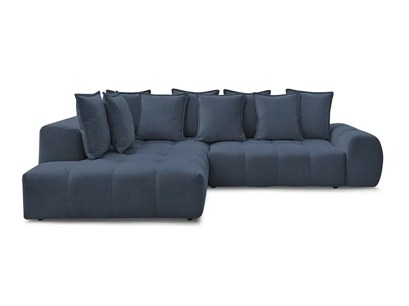 Ecksofa BOBOCHIC EVEREST Stoff chiniert dunkelblau