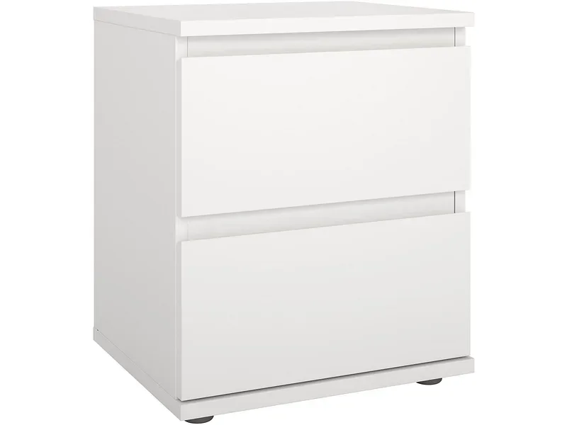 Nachttisch NOVA 2 Schubladen 40.2x34x48.2cm weiss matt