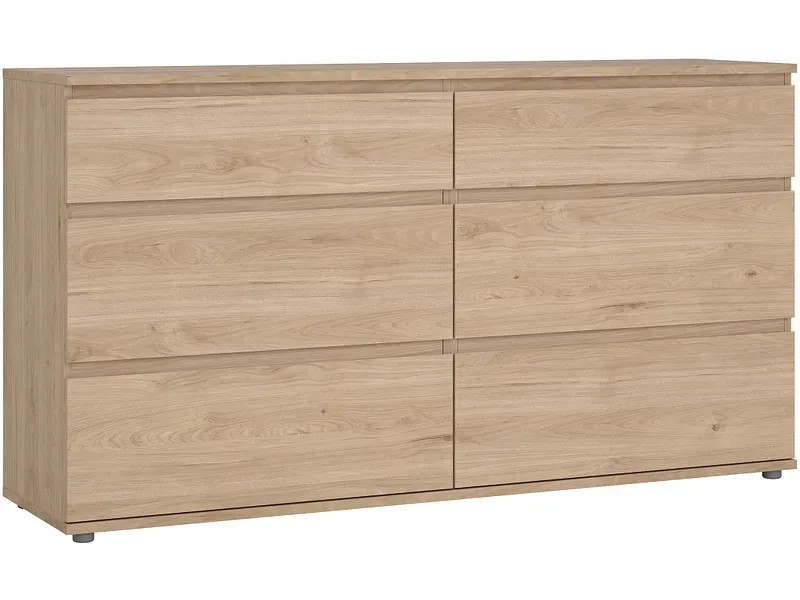 Kommode NOVA 6 Schubladen 40x153.4x83.7cm braun matt