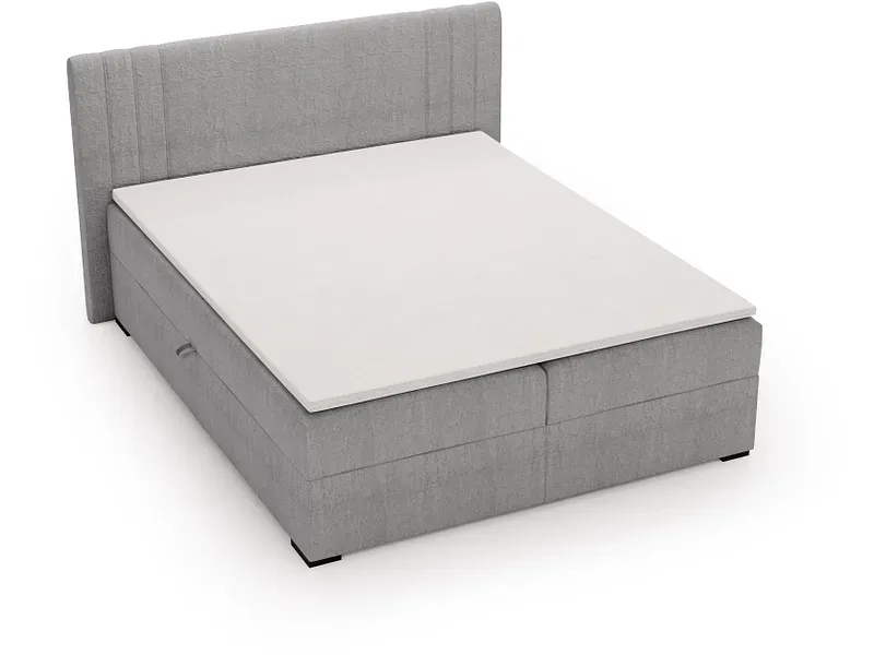 Boxspringbett PARIS grau 180x200cm halbfest