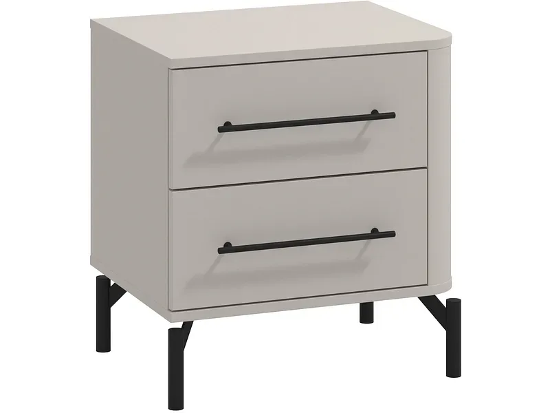 Nachttisch SERDICA 2 Schubladen 51.5x40x56cm kaschmir