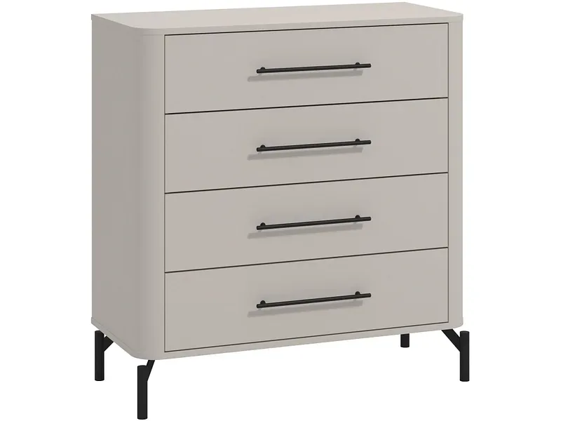 Kommode SERDICA 4 Schubladen 40x90x94cm kaschmir eiche