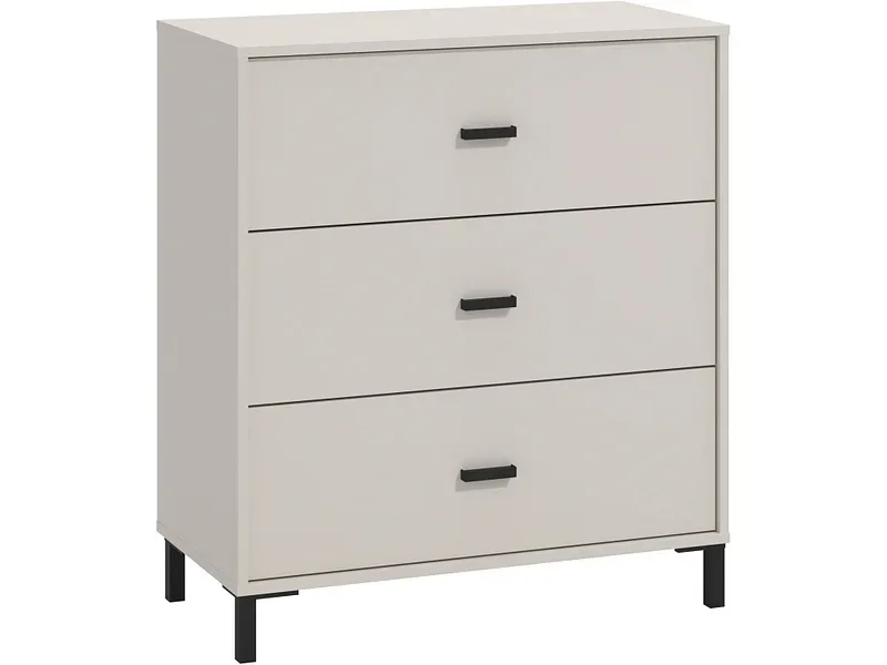 Kommode SALONA 3 Schubladen 40x80x90cm cappuccino eiche