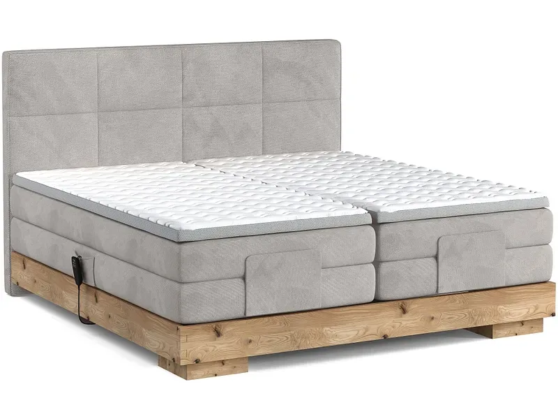 Elektrisches Boxspringbett CRUDO beige 160x200cm flexibel