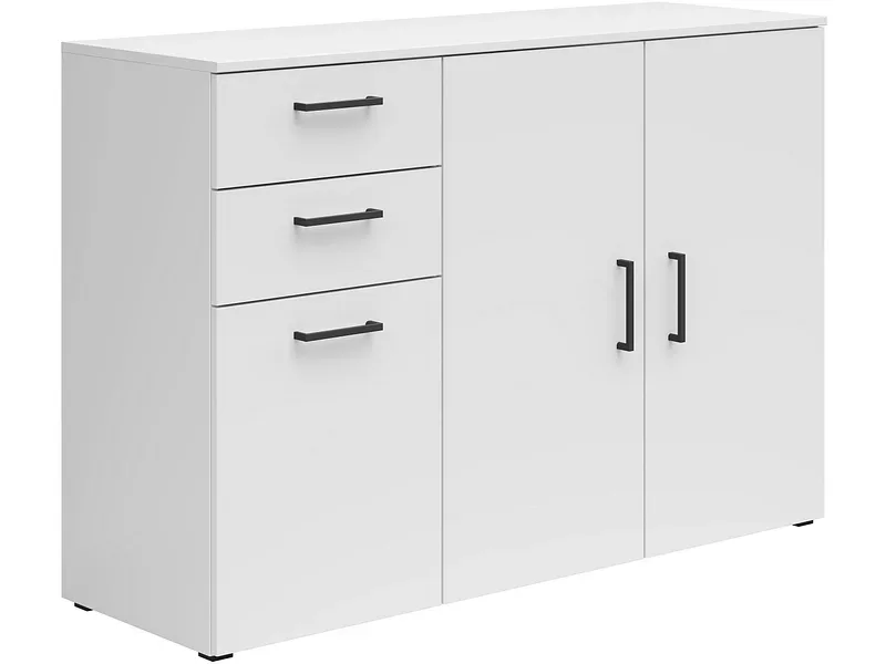 Kommode Multistauraum Weiss , 120/83/40 cm , 2 Schublade(n) 
