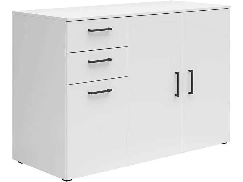 Kommode Multistauraum Weiss , 120/83/52 cm , 2 Schublade(n) 