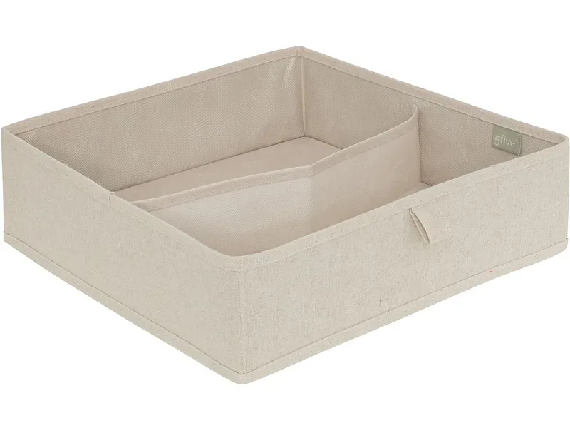 Aufbewahrungsbox LYZIO beige 36x36x10cm