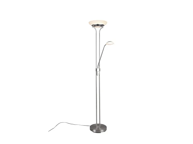 Stehlampe LED ORSON variable Intensität 180cm 28W silberfarben