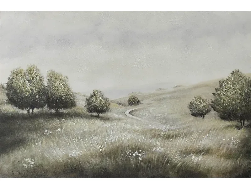 Bedruckte und handbemalte Leinwand DAPHNÉ 1 Stück mehrfarbig 120x80x3.5cm