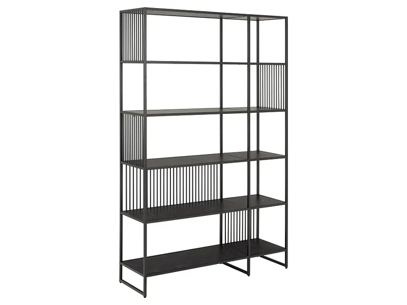 Regal STRINGTON 35x120x185cm metall schwarz