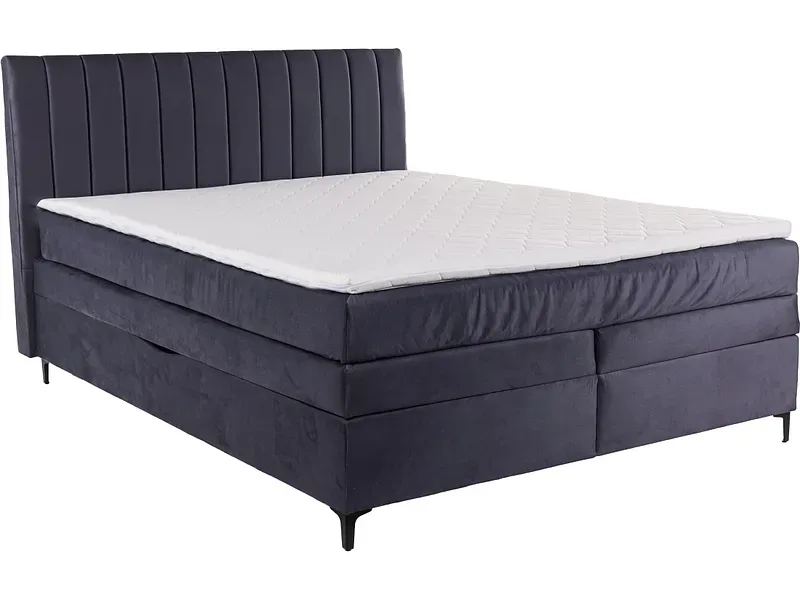 Boxspringbett MAGIC marine 180x200cm halbfest