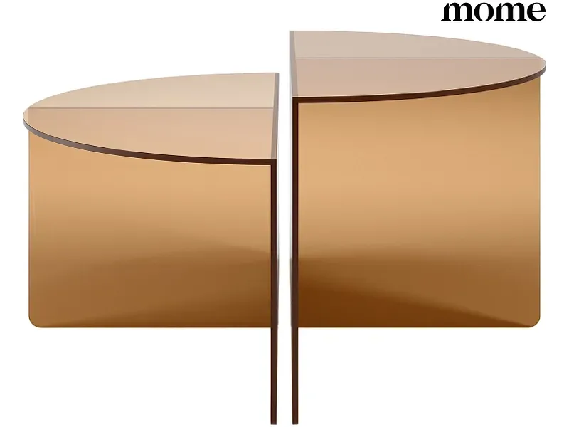 MOME Couchtish VELTA 80x80x43cm rotbraun