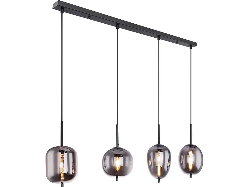 mutoni - Hängeleuchte Blacky Metall  4xE14, One Size, Multicolor