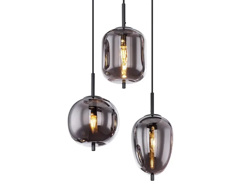 mutoni - Hängeleuchte Blacky Metall  6xE14, One Size, Multicolor