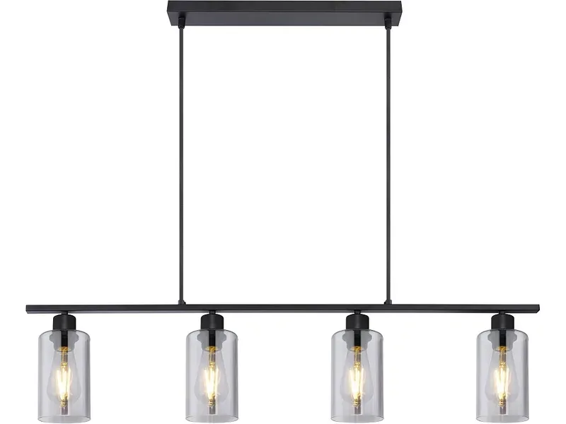 mutoni - Hängeleuchte Hadera Metall  matt 4xE27, One Size, Schwarz