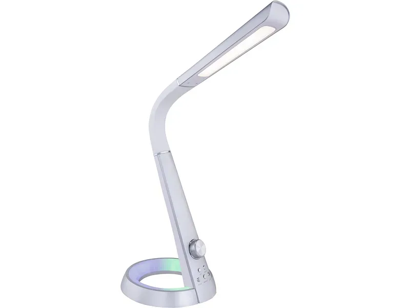 Bürolampe LED mehrfarbig MITTI variable Intensität 64cm 8W silberfarben