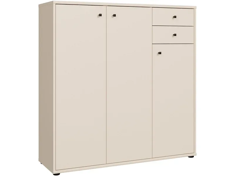 Kommode TEMPRA 2 3 Türen 2 Schubladen 34.8x108.8x111.1cm sand dekor
