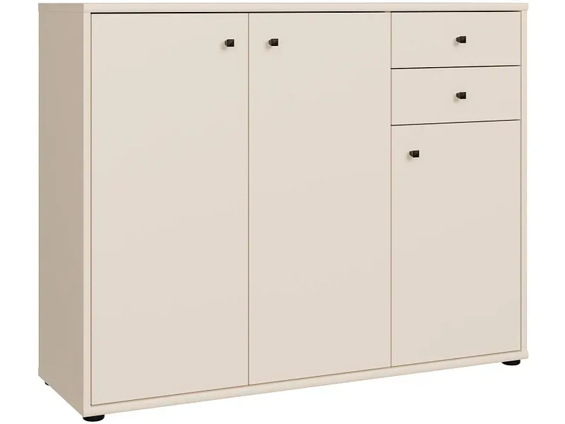 Kommode TEMPRA 2 3 Türen 2 Schubladen 34.8x108.8x85.5cm sand dekor