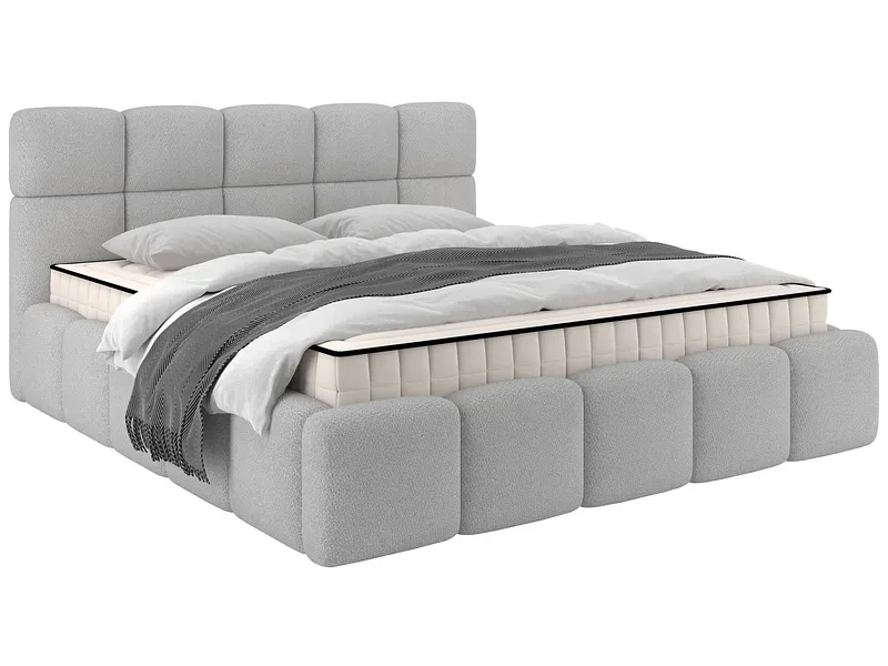 Kastenbett CLOUDY 180x200cm grau