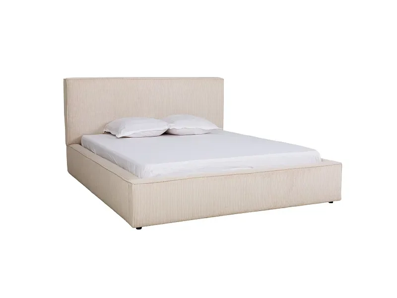 Kastenbett AURORA 160x200cm stoff beige