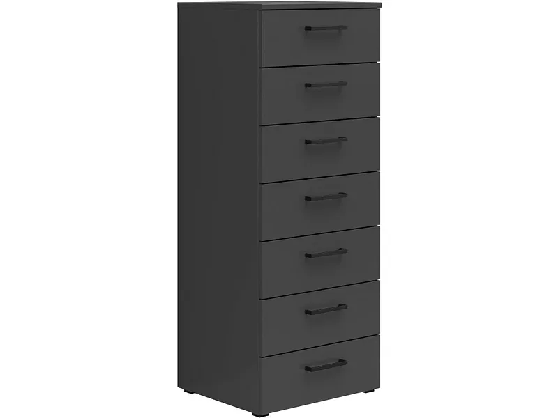 Kommode Multistauraum Graphitfarben , 45/115/40 cm , 7 Schublade(n) 