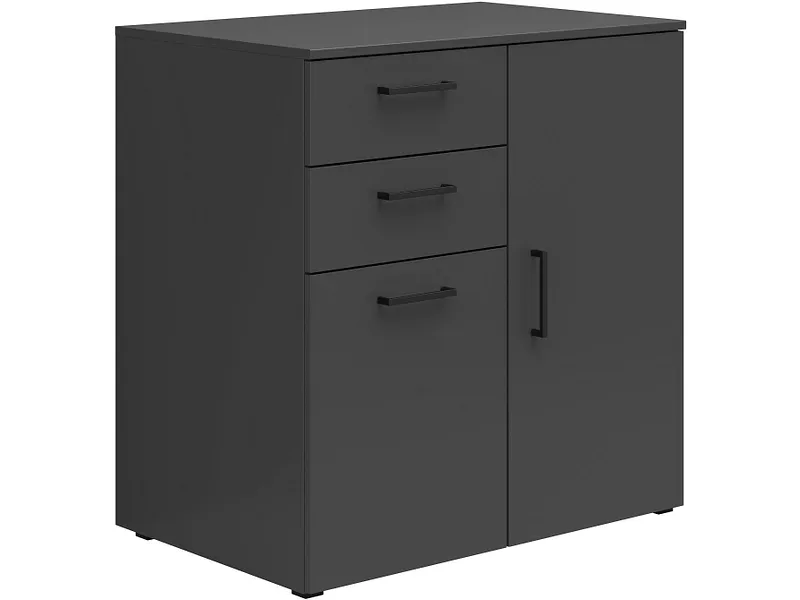 Kommode Multistauraum Graphitfarben , 80/83/52 cm , 2 Schublade(n) 