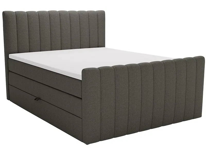 Boxspringbett WINTER dunkelgrau 180x200cm flexibel