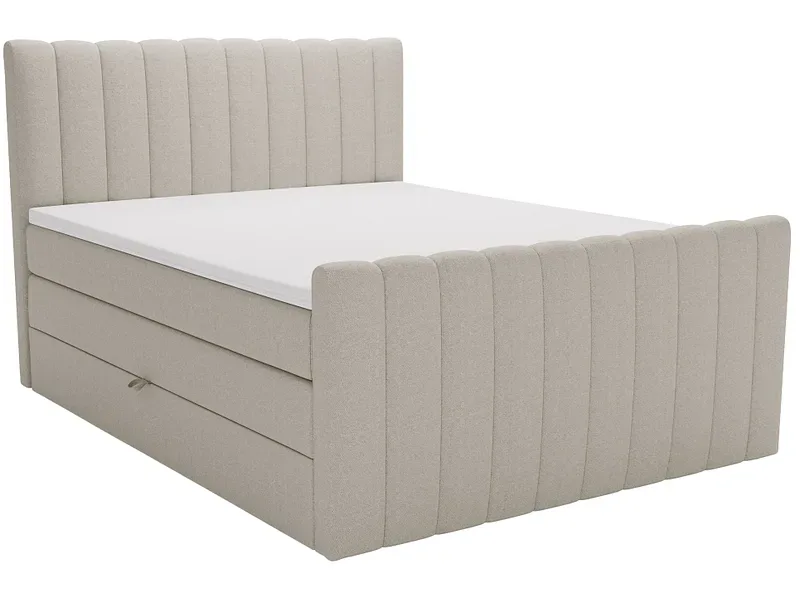 Boxspringbett WINTER hellbraun 200x200cm flexibel