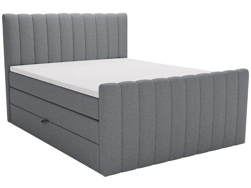 Boxspringbett WINTER grau 200x200cm flexibel