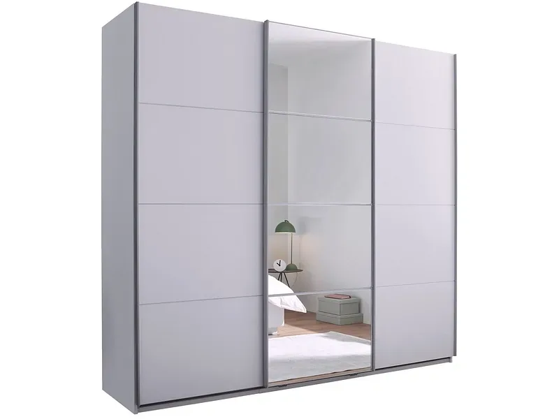 Schwebetürenschrank CAPRI weiss 3 Türen 3 Schubladen