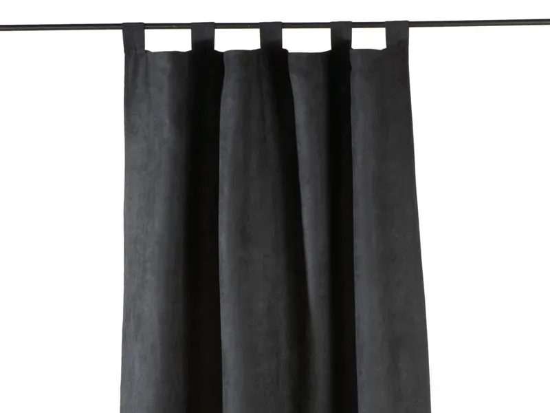 Vorhang MILANO 110x240cm pfote / kräuselband abdunkelnd schwarz