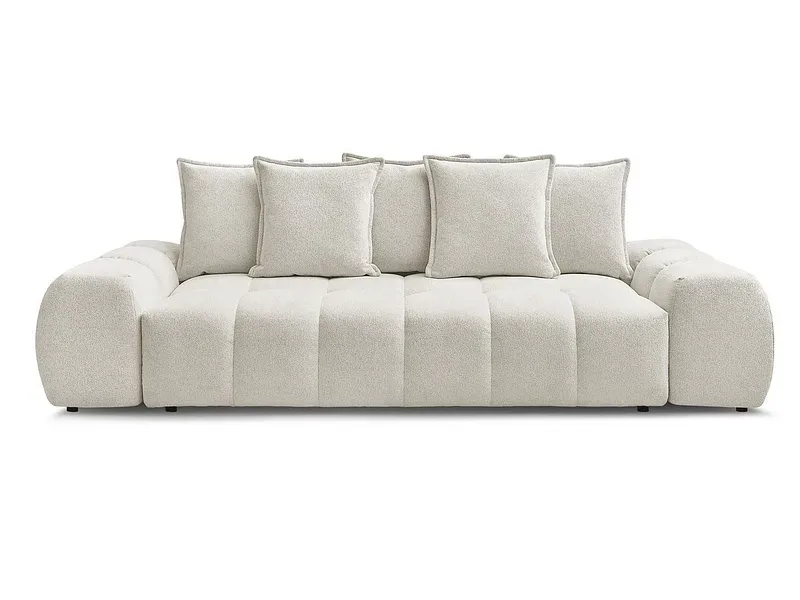 3er Sofa BOBOCHIC EVEREST Stoff chiniert weiss