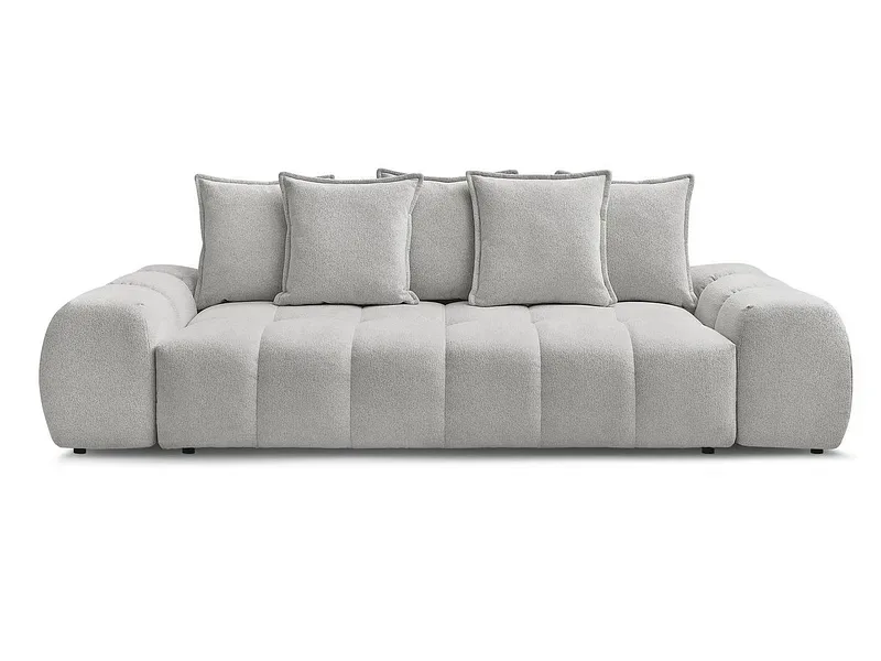 3er Sofa BOBOCHIC EVEREST Stoff chiniert hellgrau