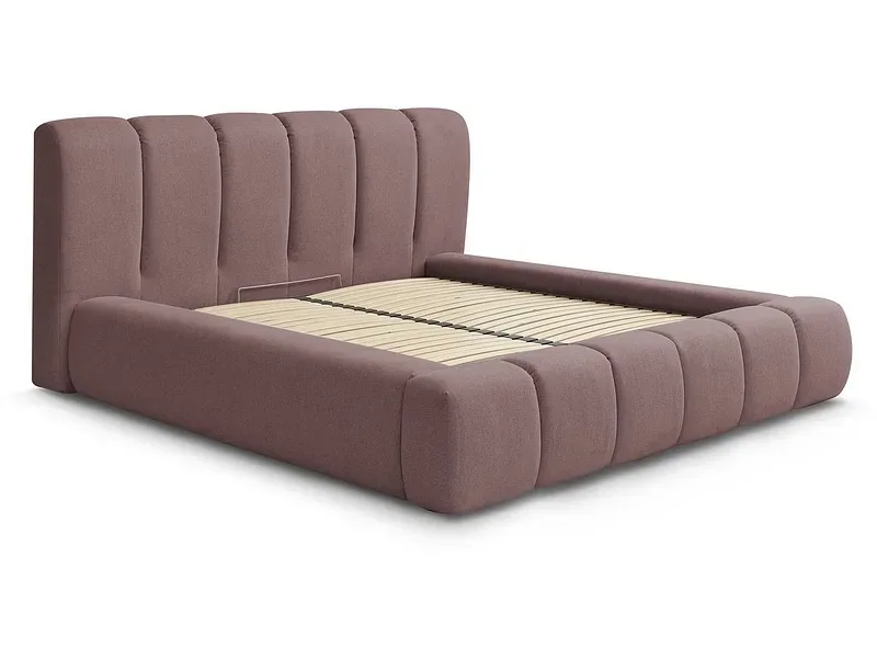 Kastenbett BOBOCHIC DENALI 180x200cm stoff rosa