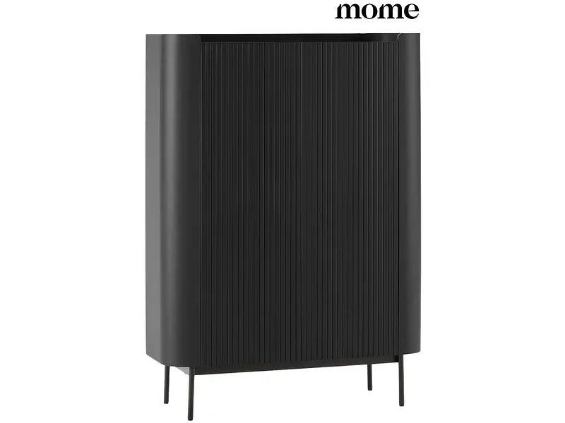Kommode MOME WILLA 2 Türen 40x100x140cm schwarz matt