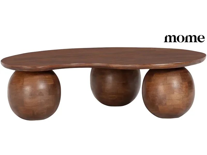 MOME Couchtish ALISHA 80x107x29cm rotbraun