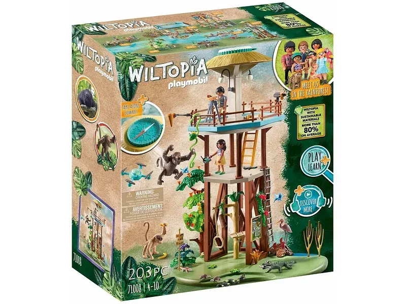 Playmobil - 71008 Wiltopia - Forschungsturm mit Kompass, Multicolor