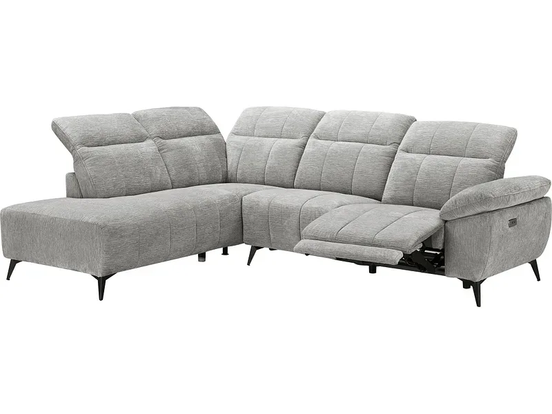 Ecksofa FRANCK Stoff grau