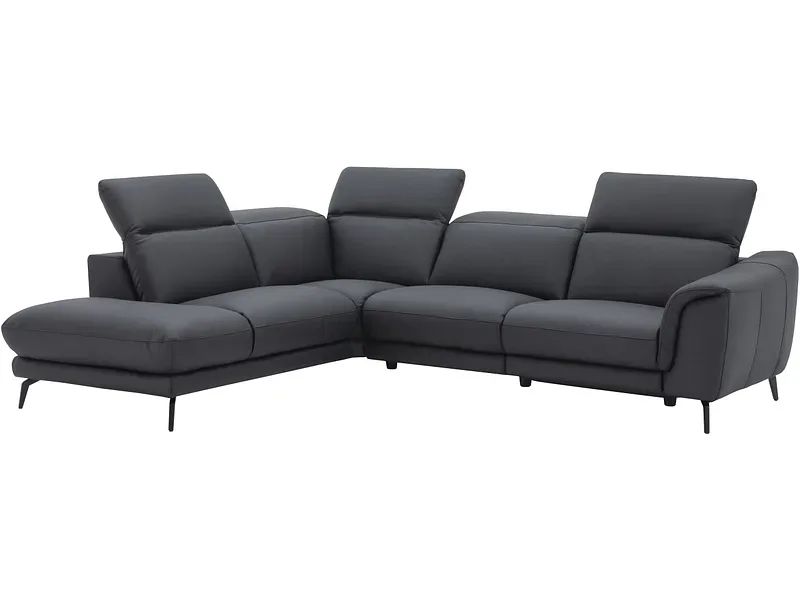 Ecksofa NIO 100% Leder schwarz