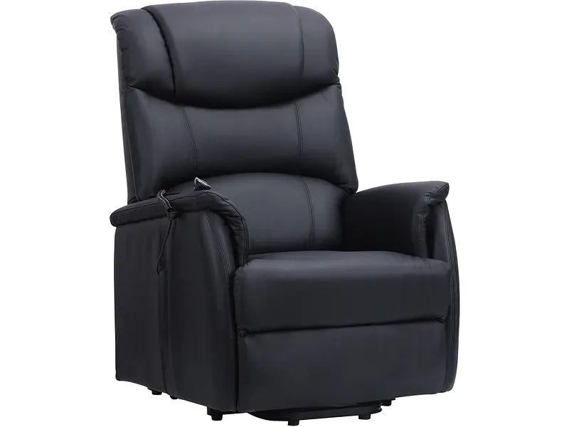 Relaxsessel LUCY 100% Leder schwarz