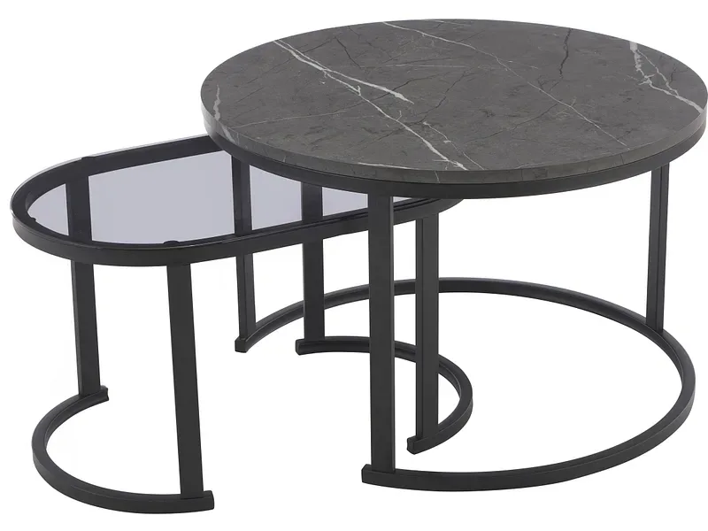 Set für Couchtische NARA 70x70x45cm dunkelgrau